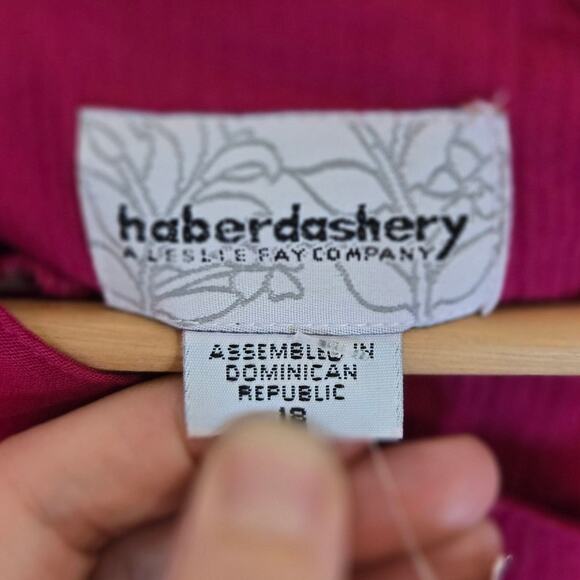 Vintage Haberdashery Fuchsia Blouse, Size 18 – Bright & Versatile Staple [0357] - Picture 6 of 10